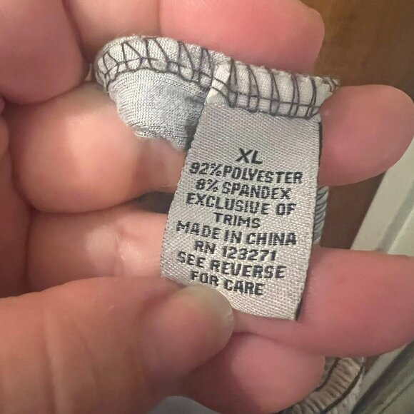 Size XL - J is for Justify - Gray and Pink Floral Short Sleeve Romper - Picture 5 of 7